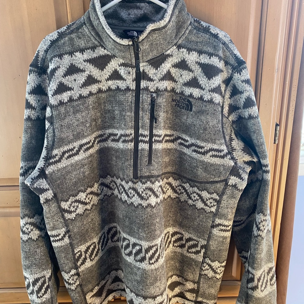 The North Face Men's (or women’s) Black and Gray Zip Up Sweater
